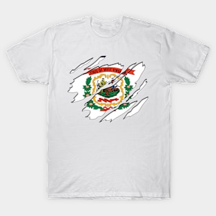 Tear Away West Virginia Flag T-Shirt